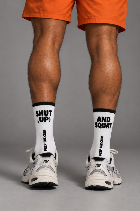 SHUT UP AND SQUAT - Crew Socks